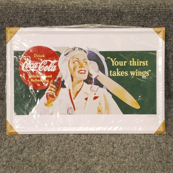 Vintage 1997 Coca Cola Collectible Tin Sign Soda Advertising Retro Decor Collect - Picture 3 of 11